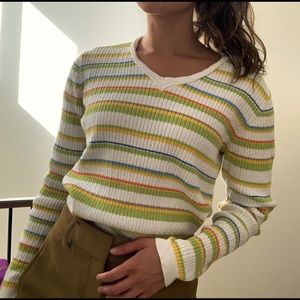 lizgolf / striped knit top
